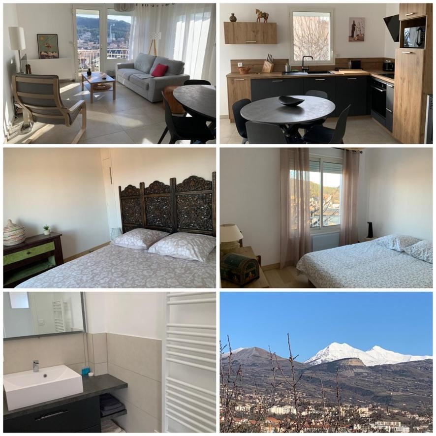 T4 Vue Imprenable Montagnes Et Ville Gap Bagian luar foto